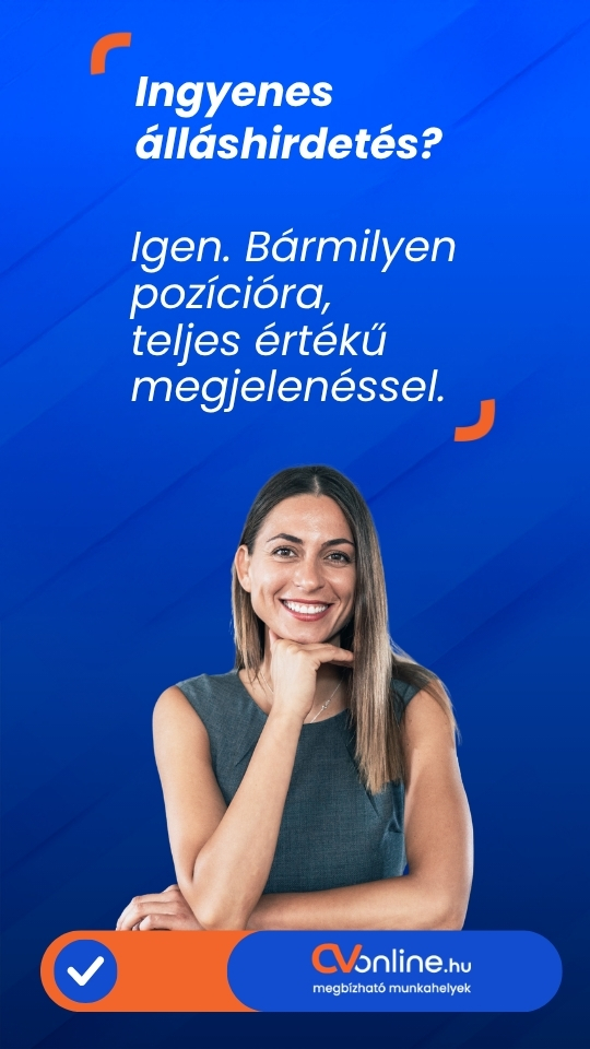 CVonline ingyenes álláshirdetés kampányt reklámozó kép